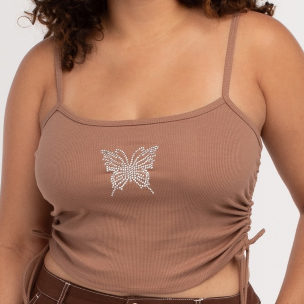 NWOT Y2K Butterfly Crop Top